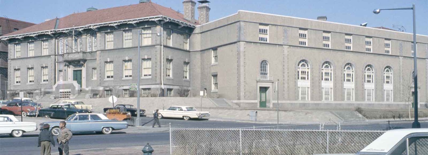 Marie Reed Elementary School building in the 1960s